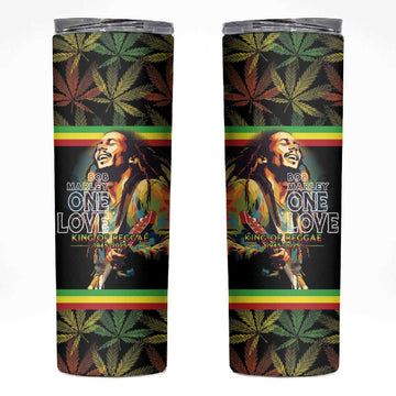 Jamaica Legend Bob Birthday Skinny Tumbler Thank You For The Memories LT15