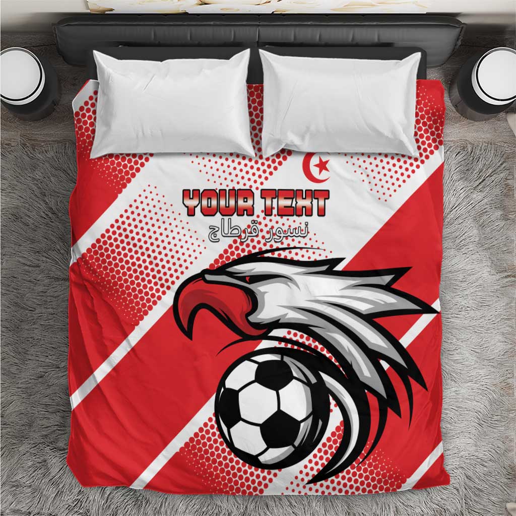 Custom Tunisia Football Bedding Set Go Eagles of Carthage LT15