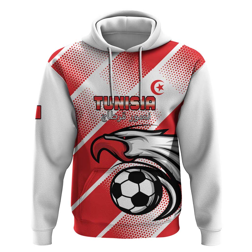 Custom Tunisia Football Hoodie Eagle Mascot - Sporty Style LT15