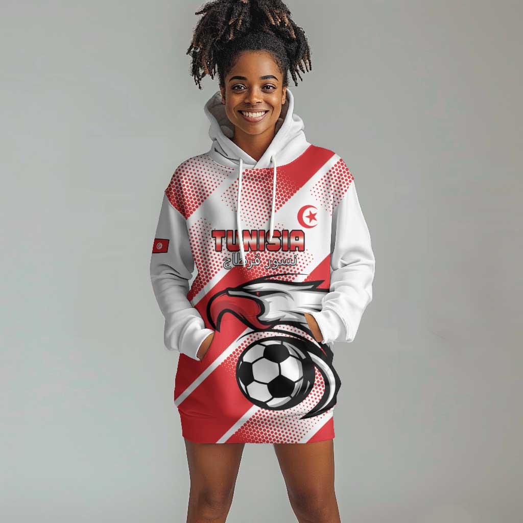 Custom Tunisia Football Hoodie Dress Go Eagles of Carthage LT15