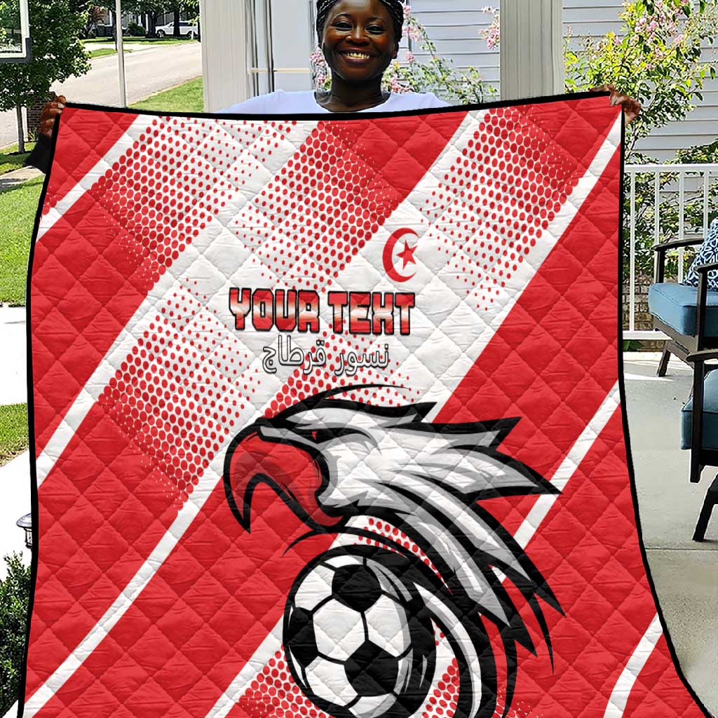Custom Tunisia Football Quilt Go Eagles of Carthage LT15