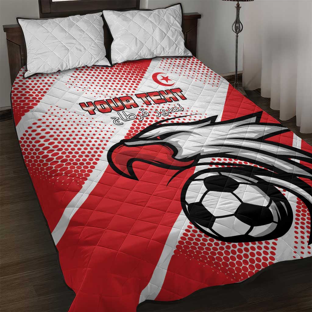 Custom Tunisia Football Quilt Bed Set Go Eagles of Carthage LT15