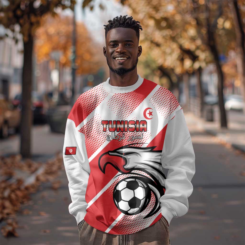 Custom Tunisia Football Sweatshirt Go Eagles of Carthage LT15
