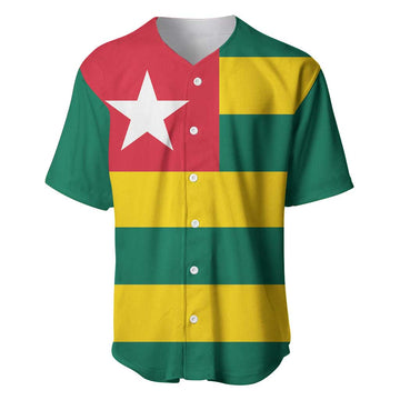 Togolese Independence Day Baseball Jersey Flag Style LT15