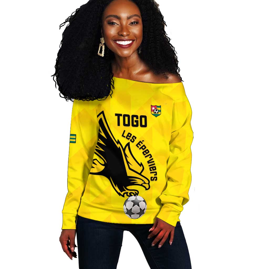 Custom Togo Football Off Shoulder Sweater Go Champions LT15