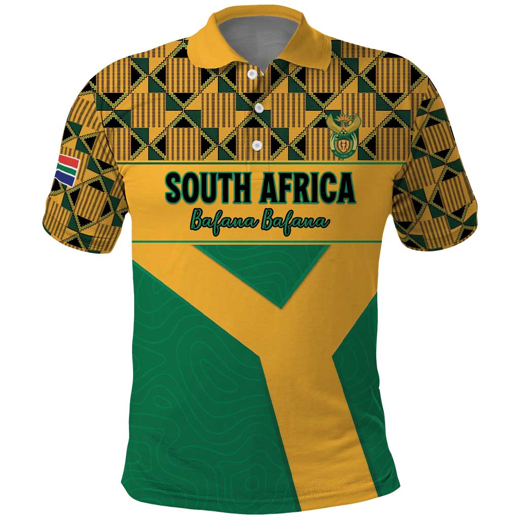Custom South Africa Soccer Polo Shirt Go Champions LT15