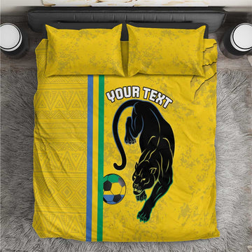 Custom Gabon Football Bedding Set Go Champions - Yellow Ver LT15