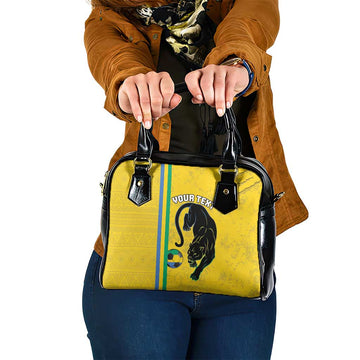 Custom Gabon Football Shoulder Handbag Go Les Pantheres - Yellow Ver LT15