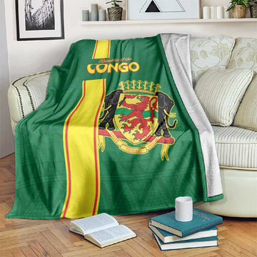Republique du Congo Football Blanket Go Ba Diabulu ya Mbwaki Green Color LT15