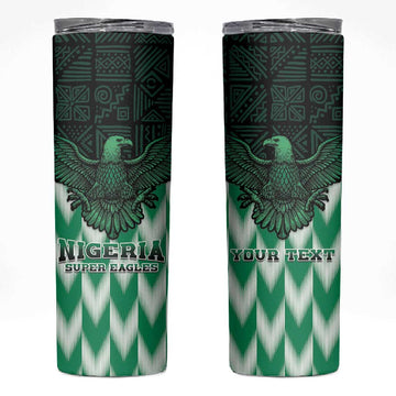 Custom Nigeria Football Skinny Tumbler African Pattern LT15