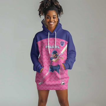 Custom Afro South Africa Cricket Hoodie Dress Go Paarl LT15