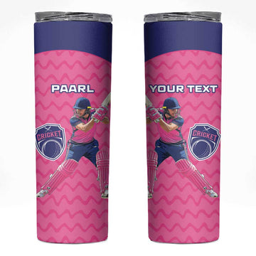 Custom Afro South Africa Cricket Skinny Tumbler Go Paarl LT15