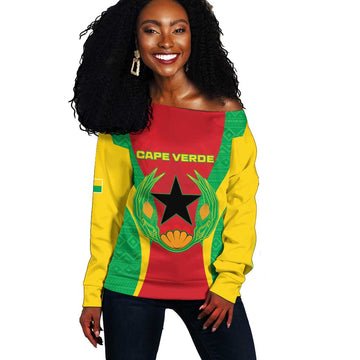Personalised Afro Cape Verde (1975-1992) Off Shoulder Sweater Mix African Pattern LT15