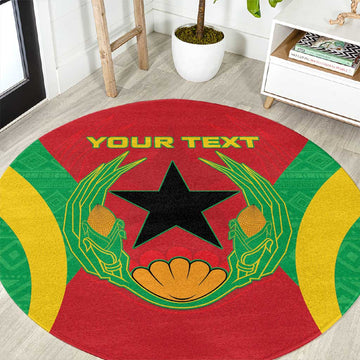 Personalised Afro Cape Verde (1975-1992) Round Carpet Mix African Pattern LT15