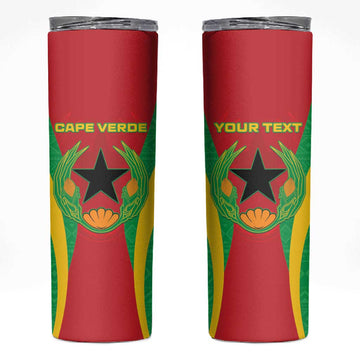 Personalised Afro Cape Verde (1975-1992) Skinny Tumbler Mix African Pattern LT15
