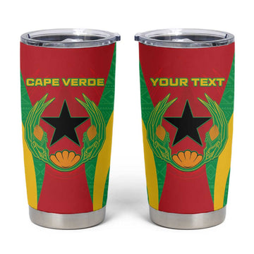 Personalised Afro Cape Verde (1975-1992) Tumbler Cup Mix African Pattern LT15