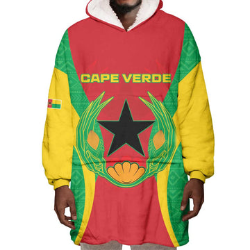 Personalised Afro Cape Verde (1975-1992) Wearable Blanket Hoodie Mix African Pattern LT15