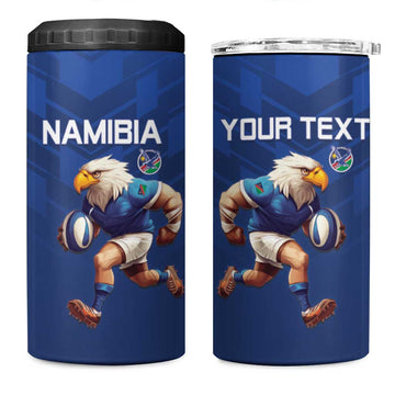 Namibia Rugby Custom 4 in 1 Can Cooler Tumbler Eagle Mascot - Sporty Style LT15