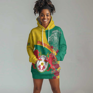 Personalised Togo Hoodie Dress Coat Of Arms - African Mix Rose Pattern LT15