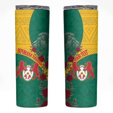 Personalised Togo Skinny Tumbler Coat Of Arms - African Mix Rose Pattern LT15