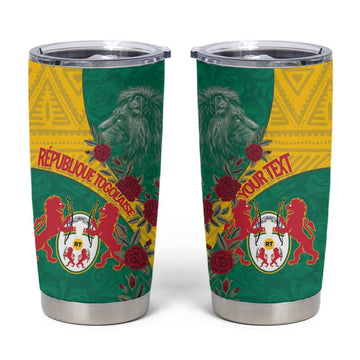 Personalised Togo Tumbler Cup Coat Of Arms - African Mix Rose Pattern LT15