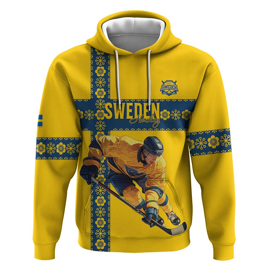 Custom Sweden Ice Hockey Hoodie Go Tre Kronor LT15