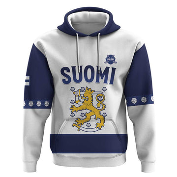 Custom Finland Ice Hockey Hoodie Go Suomi Go LT15