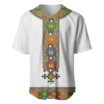 Ethiopia Saba Kemis Habesha Style Baseball Jersey LT15