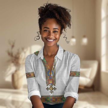 Ethiopia Saba Kemis Habesha Style Women Casual Shirt LT15