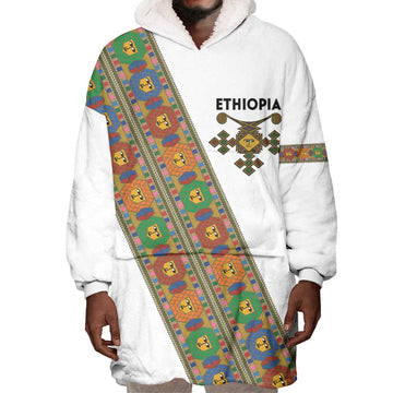 Ethiopia Saba Kemis Sash Style Wearable Blanket Hoodie LT15