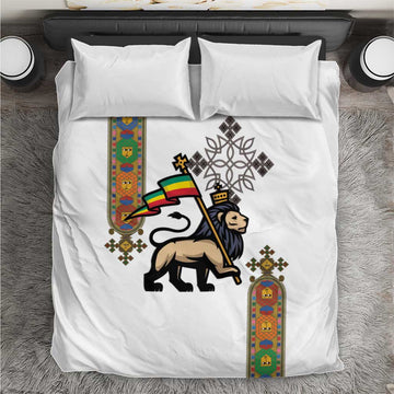 Ethiopia Saba Kemis Bedding Set Lion Of Judah LT15