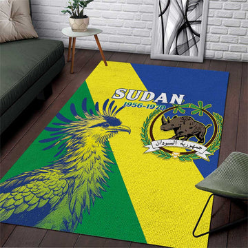Personalized Sudan Area Rug Coat Of Arms 1956-1970 LT15
