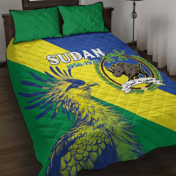 Personalized Sudan Quilt Bed Set Coat Of Arms 1956-1970 LT15