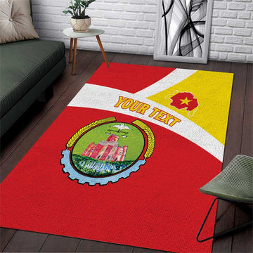 Personalized Amhara Region Area Rug Coat Of Arms With Amhara Map LT15