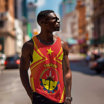 Personalized Tigray Region Men Tank Top Coat Of Arms With Tigray Map LT15