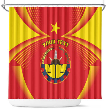 Personalized Ethiopia Tigray Region Shower Curtain Coat Of Arms With Map LT15