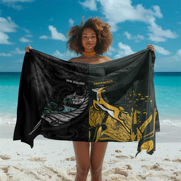 New Zealand vs South Africa Rugby Sarong Maori - African Pattern LT15