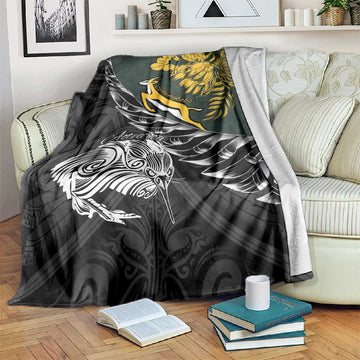 New Zealand vs South Africa Rugby Blanket Maori Kiwi With Springboks LT15