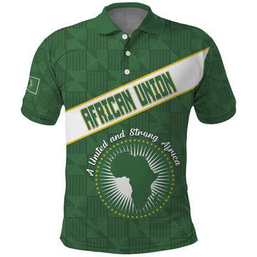 Personalized African Union Day Polo Shirt Emblem With Kente Pattern LT15