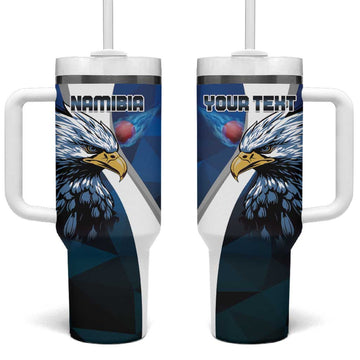 Custom Afro Namibia Cricket Tumbler With Handle Go Eagles LT15