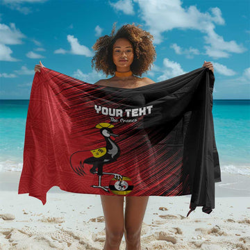 Uganda Football Custom Sarong African Pattern Mix Grunge Style - Red Color LT15