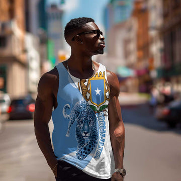 Coat of arms of Soomaaliya Men Tank Top Leopard Skin mix Islamic Pattern LT15
