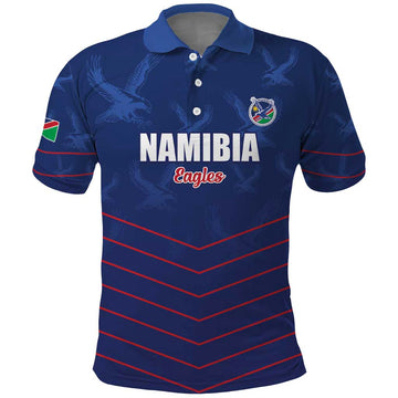 Custom Namibia Cricket Polo Shirt Go Eagles Go LT15