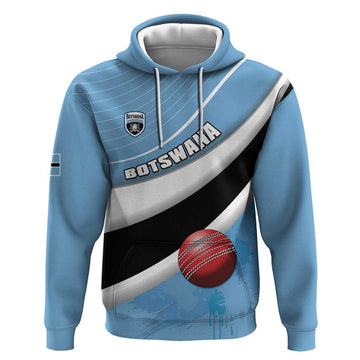 Custom Botswana Cricket Hoodie Go Baggy Blues LT15