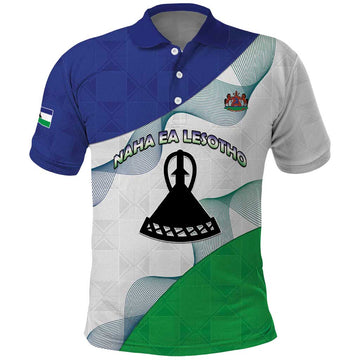 Personalized Lesotho Polo Shirt Coat Of Arms With Kente Pattern LT15