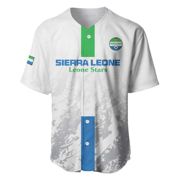 Custom Sierra Leone Football Baseball Jersey Grunge Style LT15