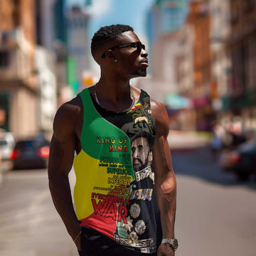 Jah Rastafari Men Tank Top Haile Selassie LT15