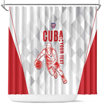 Custom Cuba Basketball Shower Curtain Sporty Style LT15