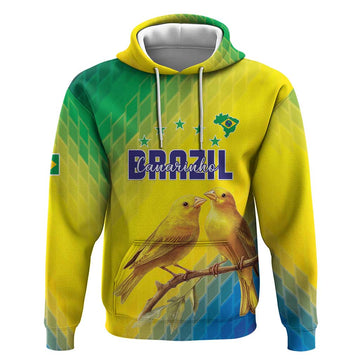 Custom Brazil Football Hoodie Go Canarinho Go LT15