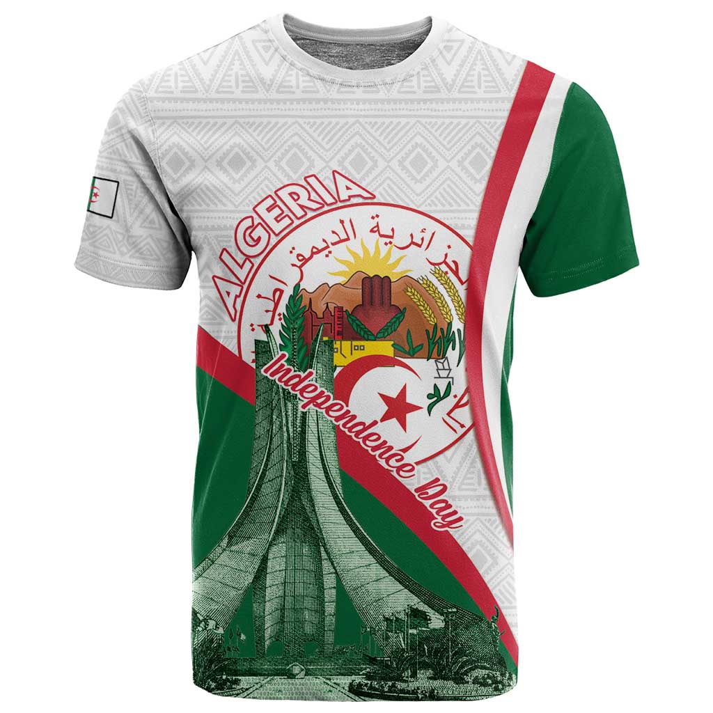 Algeria Independence Day T shirt Coat Of Arms With Maqam Echahid LT15